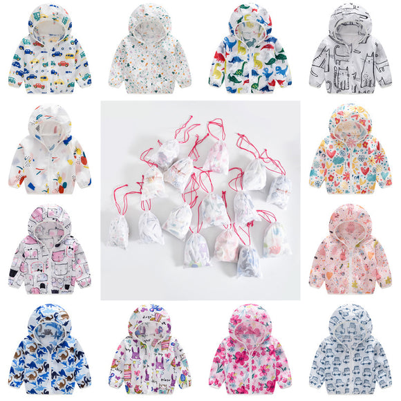 Chaqueta de Protección Solar para Niños - Ligera, Transpirable y con Capucha