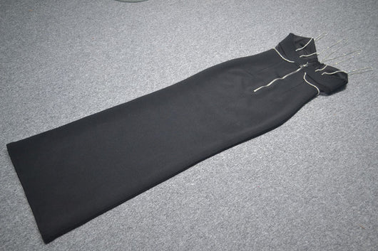 Vestido de Noche Largo con Cintura de Malla Elegante - Image 13