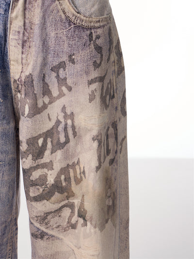 Pantalones Jeans Largos con Estampado Degradado 3D - Image 9