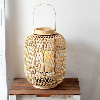 Portavelas Artesanal de Bambú con Diseño Ornamental - Image 11