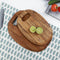 Tabla de Corte Redonda de Madera de Cebrano Premium