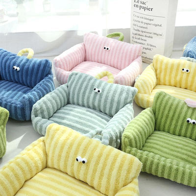 Nido Sofá Rayado para Mascotas - Cómodo y Adorable - Image 2