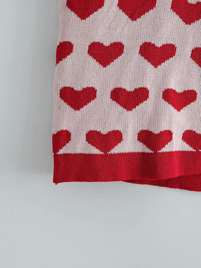 Blusa Halter Corta con Jacquard de Corazones - Image 5