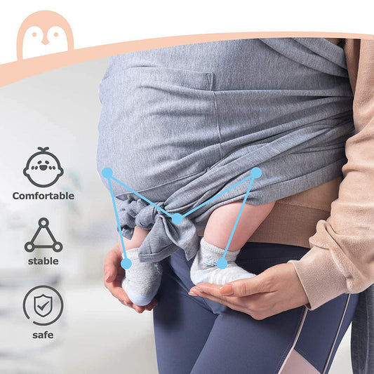 Fular Portabebé de Algodón Cruzado - Carga Frontal Ergonómica - Image 2