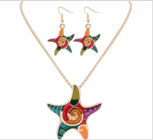 Collar Estrella de Mar con Gota de Color - Image 5