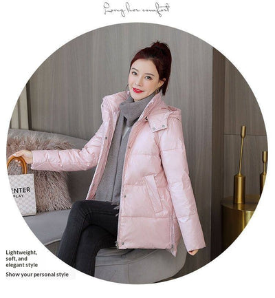 Chaqueta Acolchada Corta Suelta con Relleno Sintético - Image 17