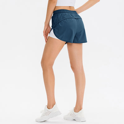 Shorts Deportivos Falsa Dos Piezas con Bolsillos para Mujer - Image 9