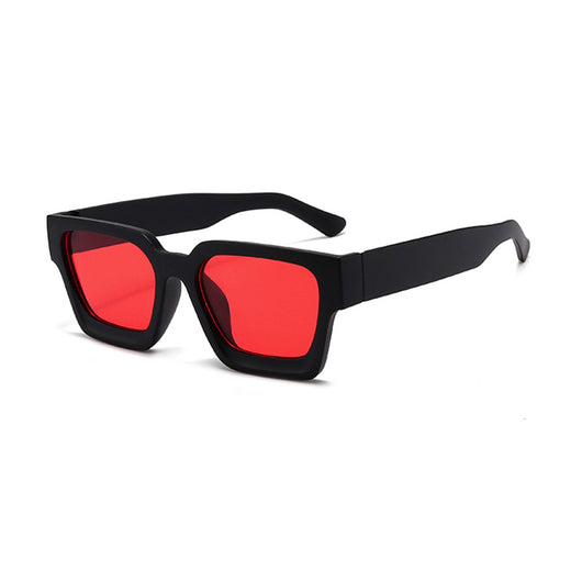 Olive green rectangular sunglasses with dark gray lenses, featuring a thick, modern frame design. - Image 9