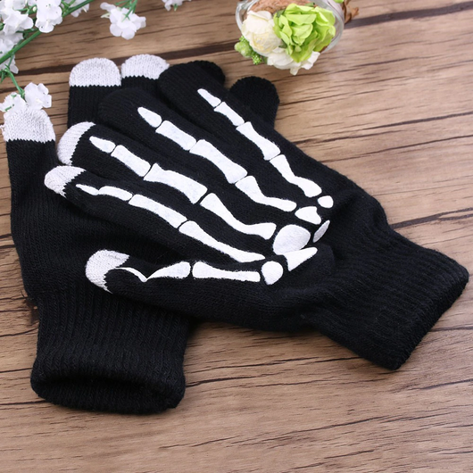 Guantes Fantasma Terrorífico con Calaveras y Huesos para Halloween - Image 6
