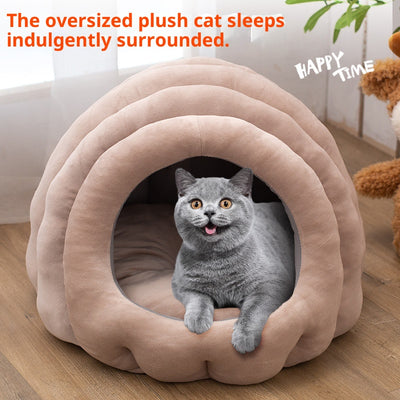 Cama Nido para Gatos Cerrada de Cuatro Estaciones - Image 3