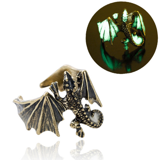 Anillo Lagartija Luminiscente Vintage para Halloween