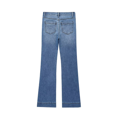 Jeans Cintura Alta con Detalles de Moda Europea y Americana - Image 2