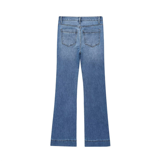Jeans Cintura Alta con Detalles de Moda Europea y Americana - Image 2