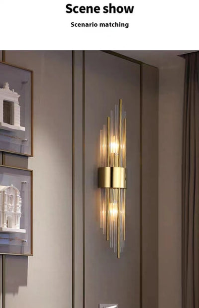 Lámpara de Cristal para Pared de TV - Iluminación Elegante para Sala de Estar - Image 16
