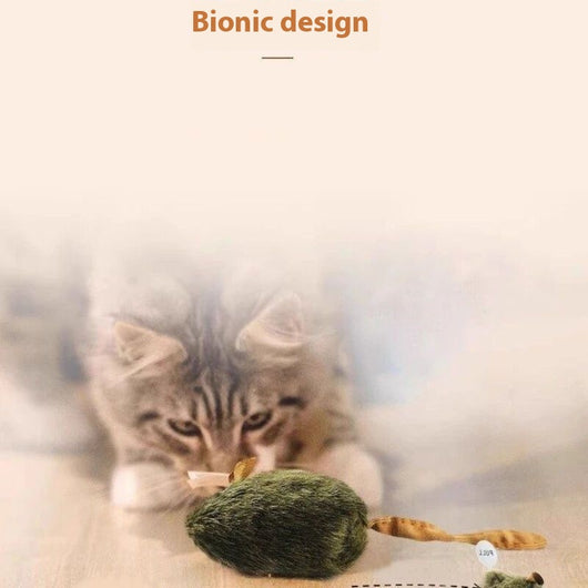 Juguete Interactivo para Gatos Ratón de Peluche con Sonido Realista - Image 5