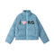 Chaqueta Corta de Algodón Estilo Retro Americano a Cuadros