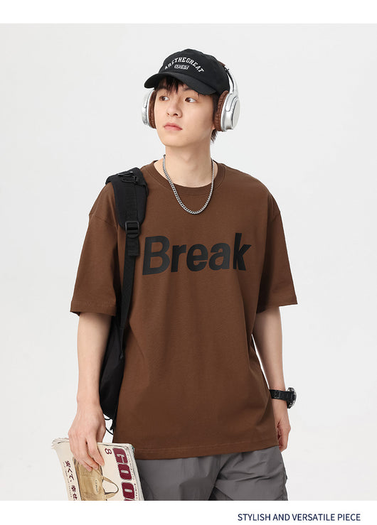 Camiseta Vintage Suelta de Verano con Estampado de Letras para Hombre - Image 14