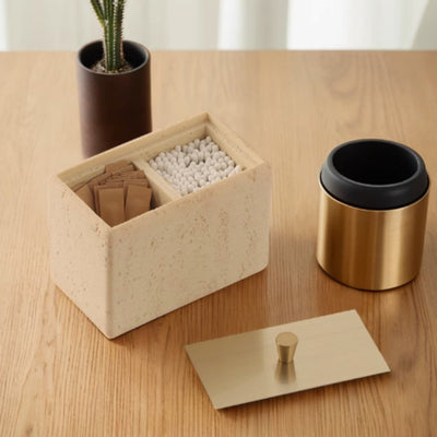Dispensador de Palillos Doble Compartimento Feng Cotton - Diseño Lujo para el Hogar