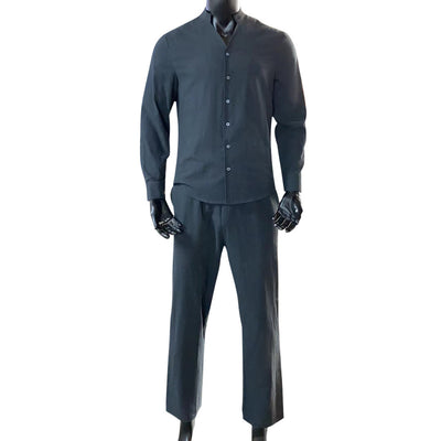 Conjunto Casual de Dos Piezas con Camisa de Manga Larga para Hombre - Image 5