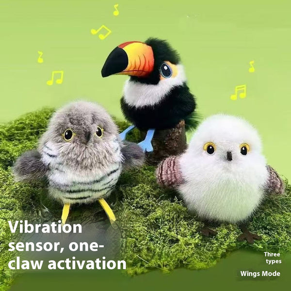 Juguete Interactivo para Gatos - Pájaro Simulado Antiestés