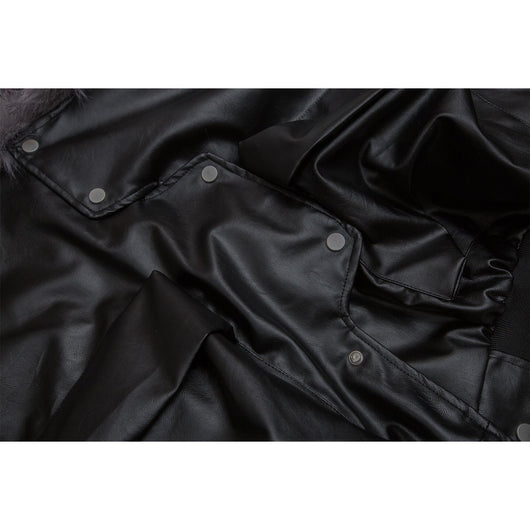 Abrigo Acolchado de Cuero PU Retro con Bolsillos Tridimensionales para Hombre - Image 4
