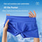 Cuecas Boxer de Seda Gelada Masculina - Cintura Média Cor Sólida Verão