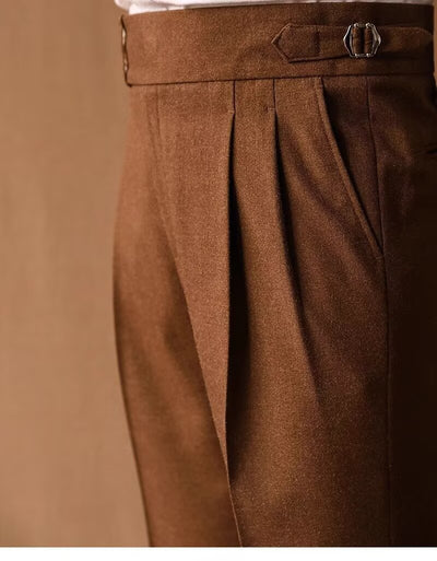 Pantalones de Invierno Rectos Cintura Alta para Hombre con Hebillas Parisinas - Image 22