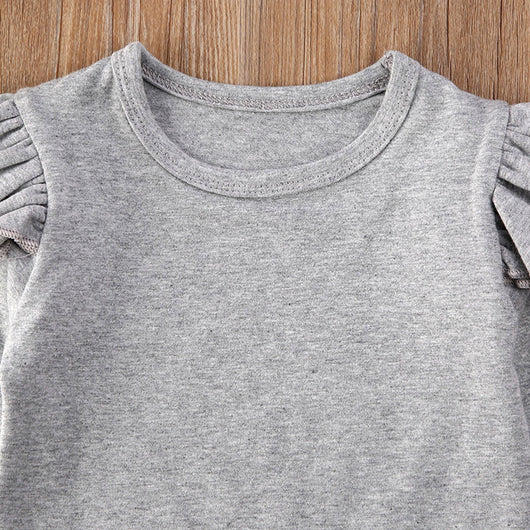 Conjunto Infantil 2 Piezas: Blusa Plisada Manga Larga + Falda a Cuadros - Image 9