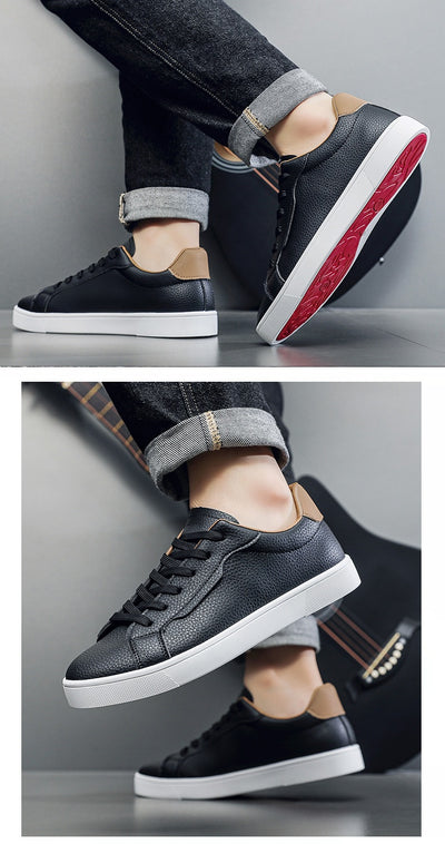 Tenis Blancos Casuales para Hombre Corte Bajo Primavera - Image 10
