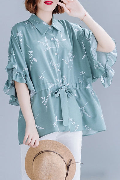 Blusa Holgada de Verano Talla Grande Princess Fat con Mangas Murciélago - Image 5