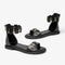 Sandalias de Cuero Minimalistas con Suela Blanda y Diseño Hada