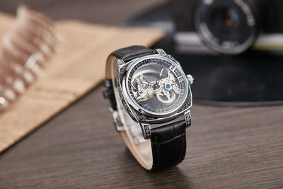 Reloj Mecánico Automático Vintage con Esfera Luminosa y Relieves - Image 11