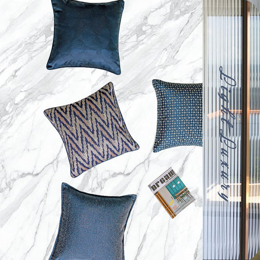 Cojín Minimalista Azul Denim para Sala de Estar Moderna - Image 2