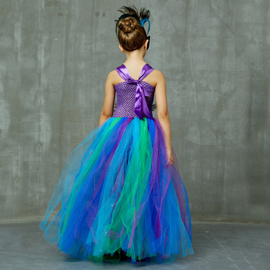 Conjunto de Vestido Infantil con Malla y Volantes - Image 6