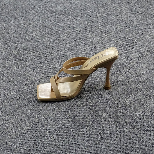 Sandalias de Tacón Alto Coreanas Versátiles para Mujer Talla Grande - Image 2