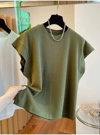 Blusa Suelta sin Mangas de Color Sólido - Comodidad y Estilo - Image 6