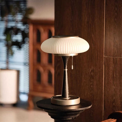 Lámpara de Escritorio Estilo Retro Americano en Madera Maciza