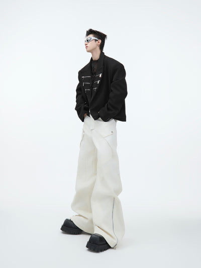 Pantalón Casual Recto con Costura Metálica - Image 12