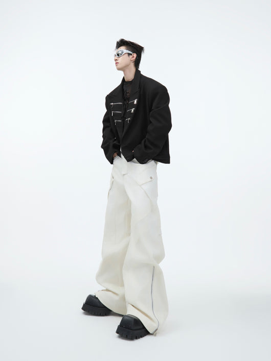 Pantalón Casual Recto con Costura Metálica - Image 12