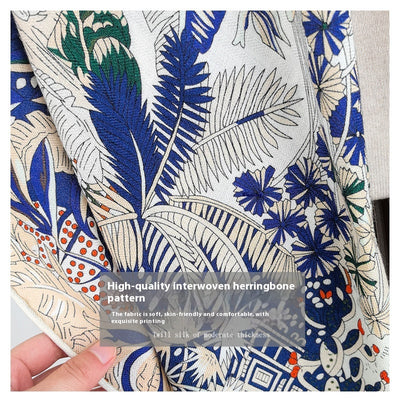 Pañuelo de Seda y Lana Reversible Doble Cara Mismo Color - Image 16