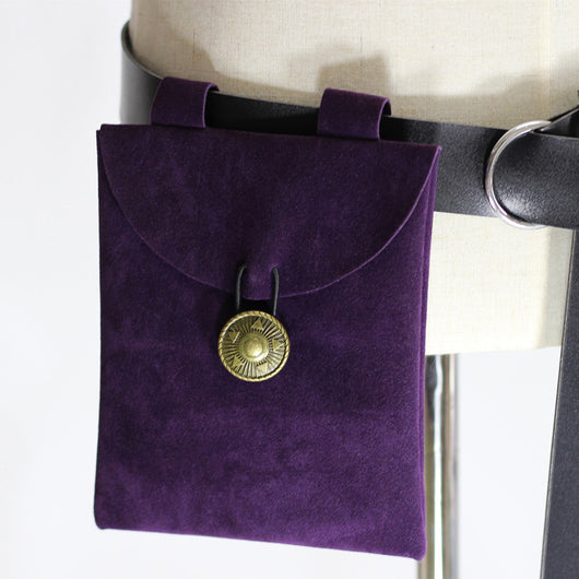 Bolso Medieval Renacentista en Gamuza Negra