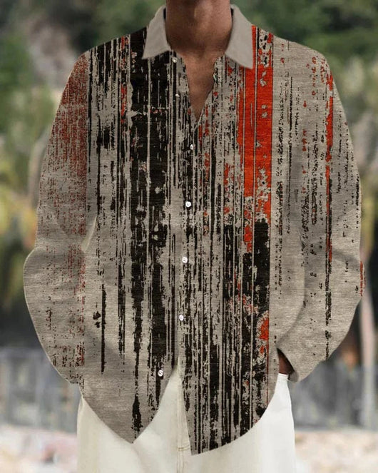 Camisa de Manga Larga con Estampado Degradado para Hombre - Image 23