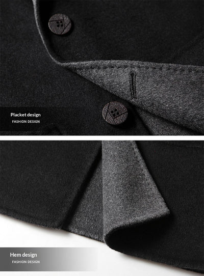 Abrigo de Lana Reversible para Hombre con Capucha - Image 14