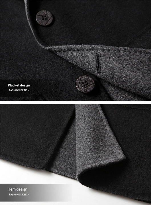 Abrigo de Lana Reversible para Hombre con Capucha - Image 14
