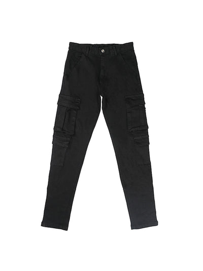Jeans Negro Ajustado de Corte Moderno con Talle Estructurado - Image 3