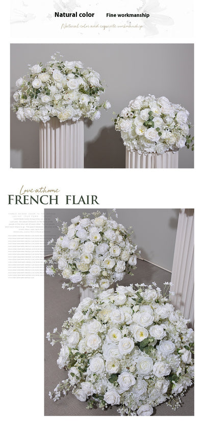 Bola Floral de Hortensias y Rosas para Decoración de Mesas de Boda - Image 17