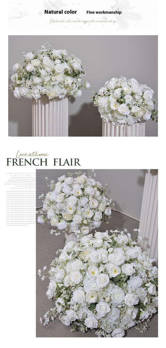 Bola Floral de Hortensias y Rosas para Decoración de Mesas de Boda - Image 17