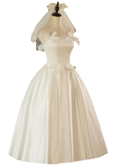 Vestido de Satén Mori Blanco para Niña - Image 12