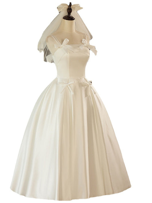 Vestido de Satén Mori Blanco para Niña - Image 12