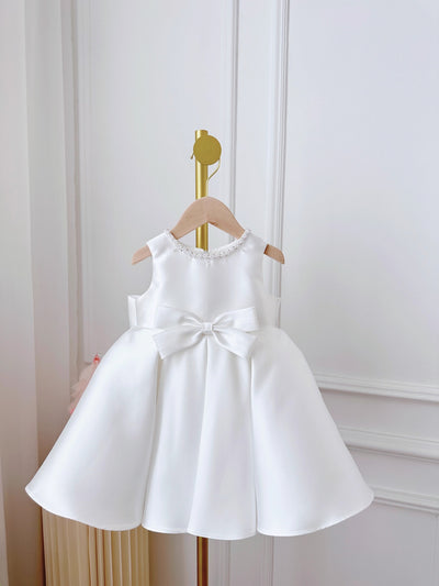 Conjunto de Dos Piezas Estilo Coreano para Niña - Vestido Blanco Clásico - Image 20
